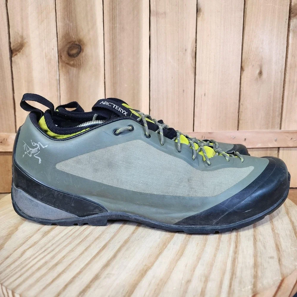 Arc'teryx Acrux FL Approach Shoes Mens 12 Green Trail Hiking Vibram Outdoor